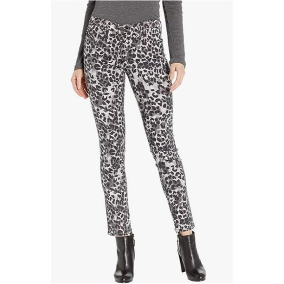 AG Adriano Goldschmied Prima Ankle Cigarette Leopard Stretch Jeans 31R $188 NWOT - Picture 1 of 14